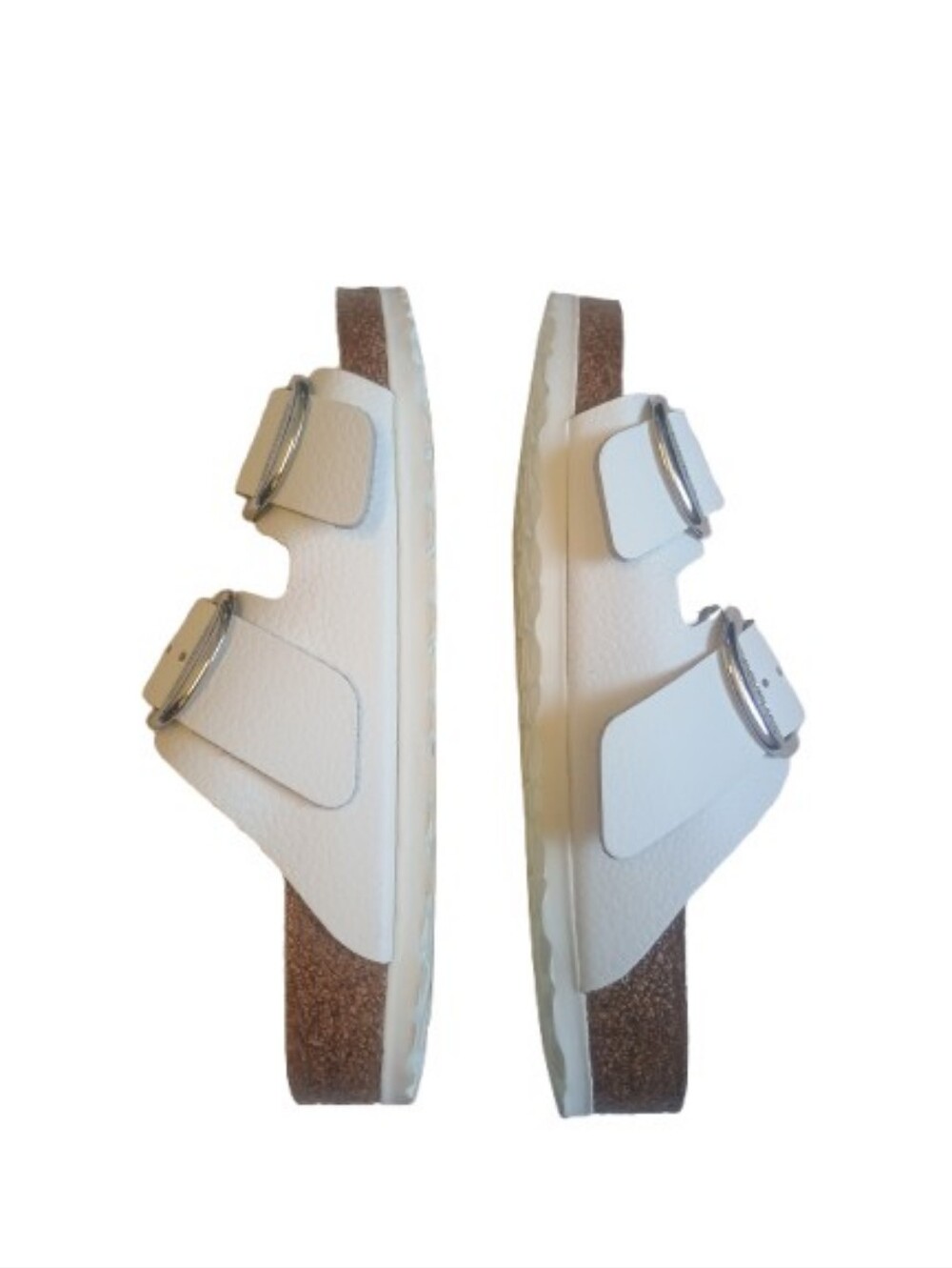 Birkenstock LEATHER Arizona Big Buckle White Sandal SIZE: 36 - Picture 5 of 9